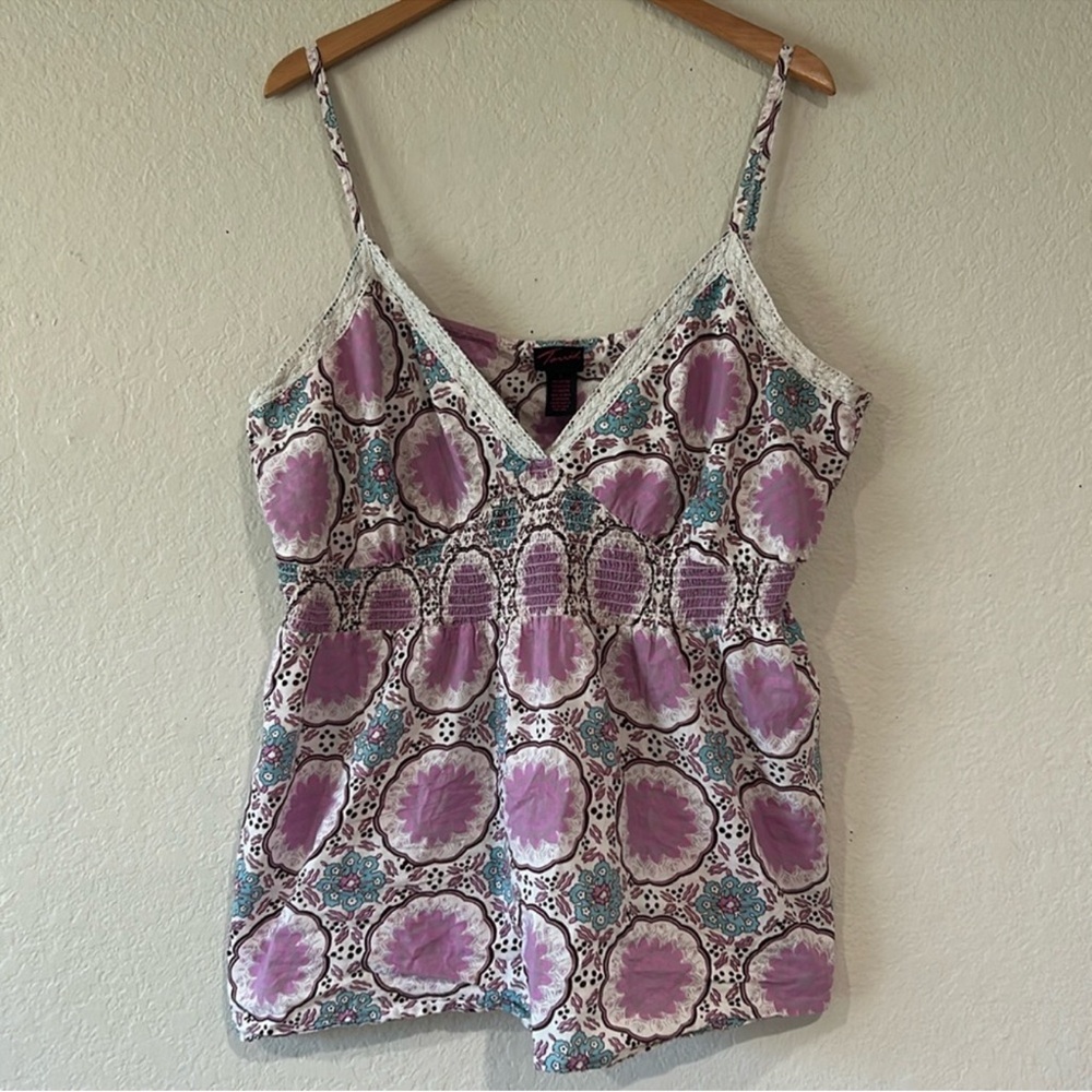Boho medallion print tank
